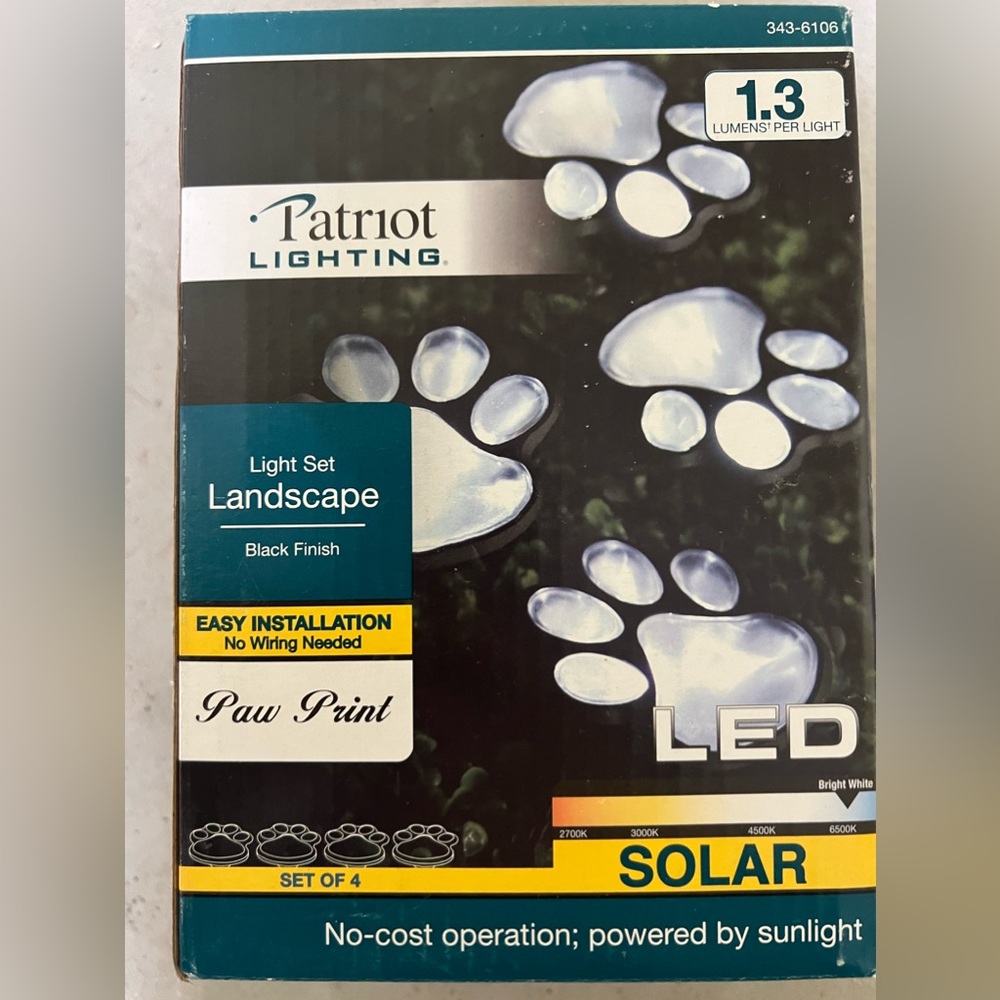 Paw print solar lights